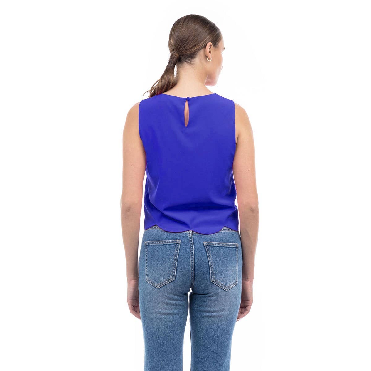 Scalloped Hem Top
