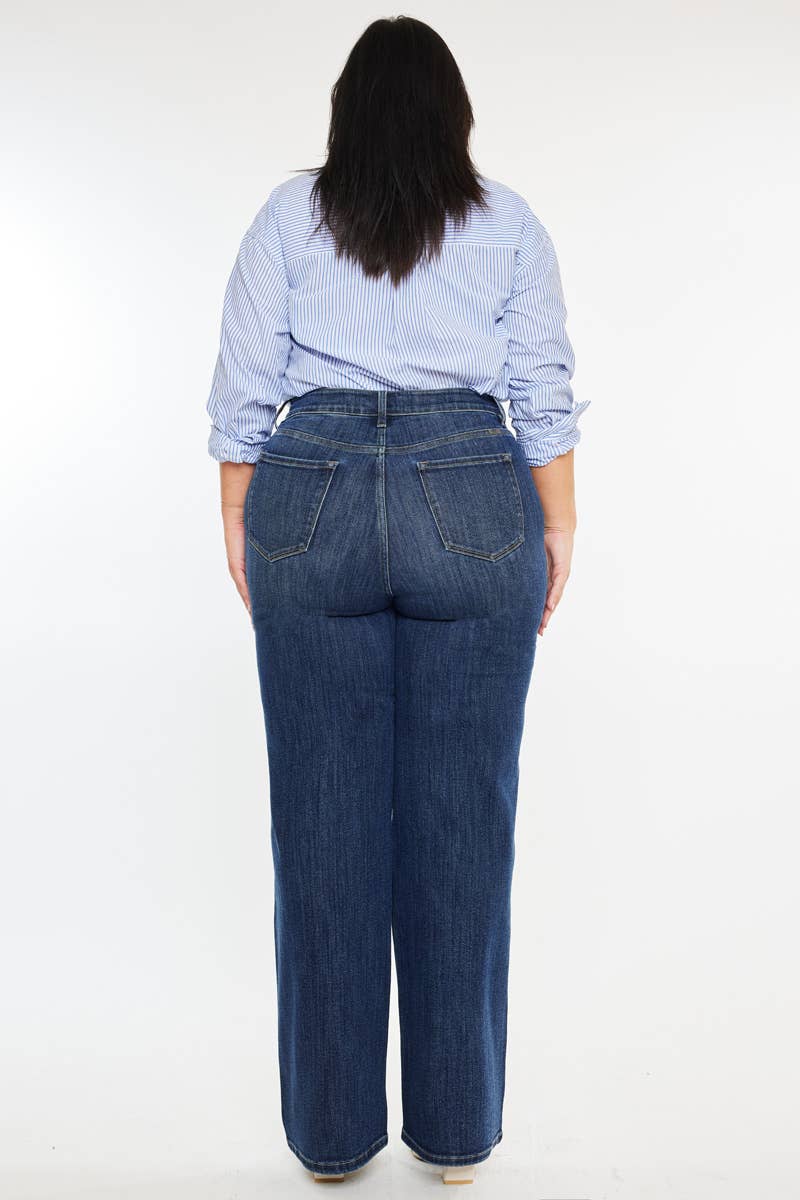 PLUS HIGH RISE WIDE LEG Comfort Stretch Denim