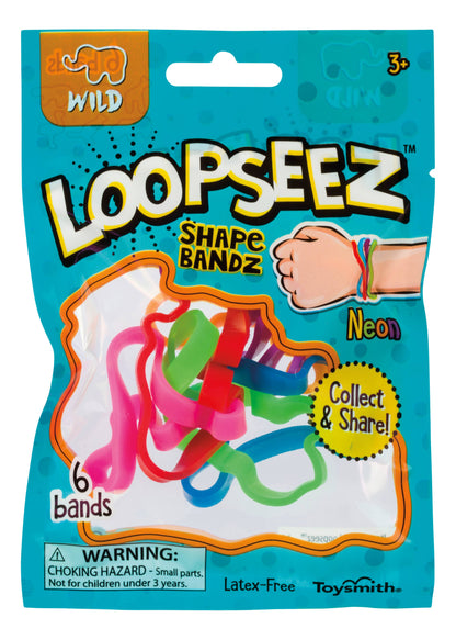 Loopseez Bands Asst 1, Wild Life, Sea Life & Glitter Shapes