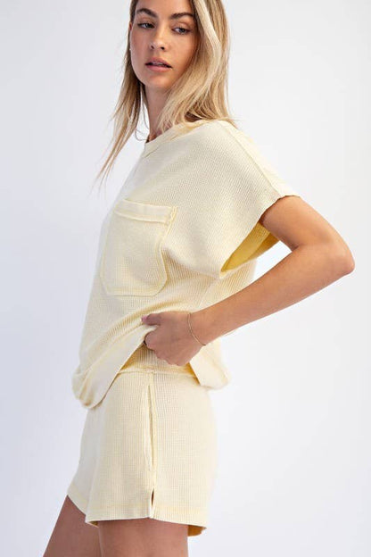 Oversized Mineral Washed Honeycomb Tee