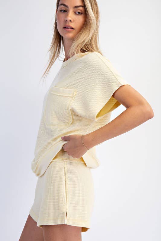 Oversized Mineral Washed Honeycomb Tee