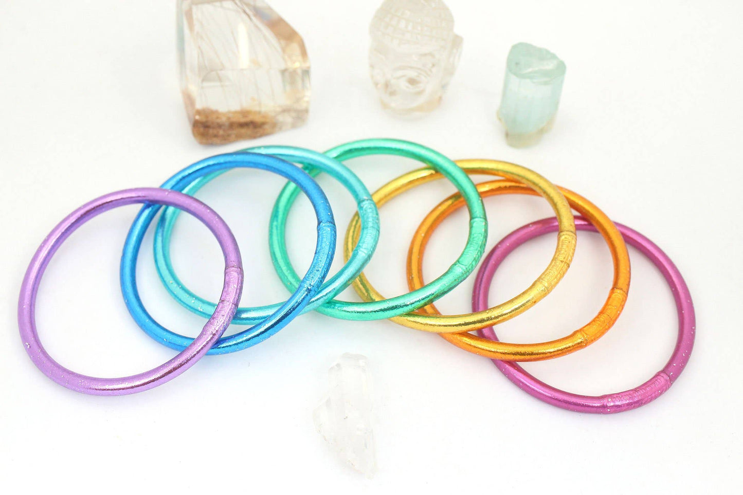 Rainbow Thai Buddhist Temple Bracelets, Bangles