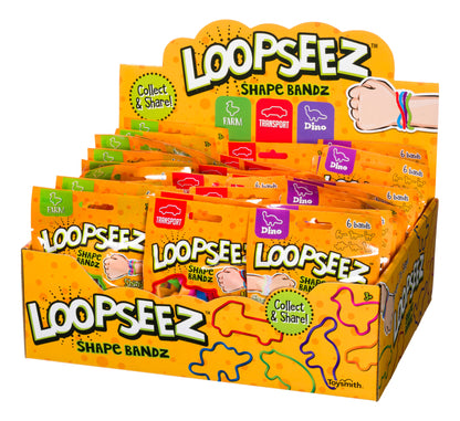 Loopseez Bands  Asst 2, Farm Animal/Transport/Dino Shapes
