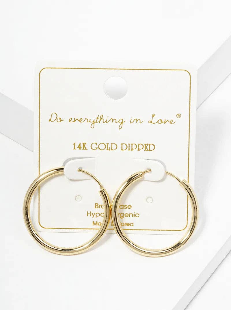 14K-Gold-Dipped 30mm Endless Hoop Earrings