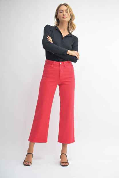RED - Slim Wide Leg
