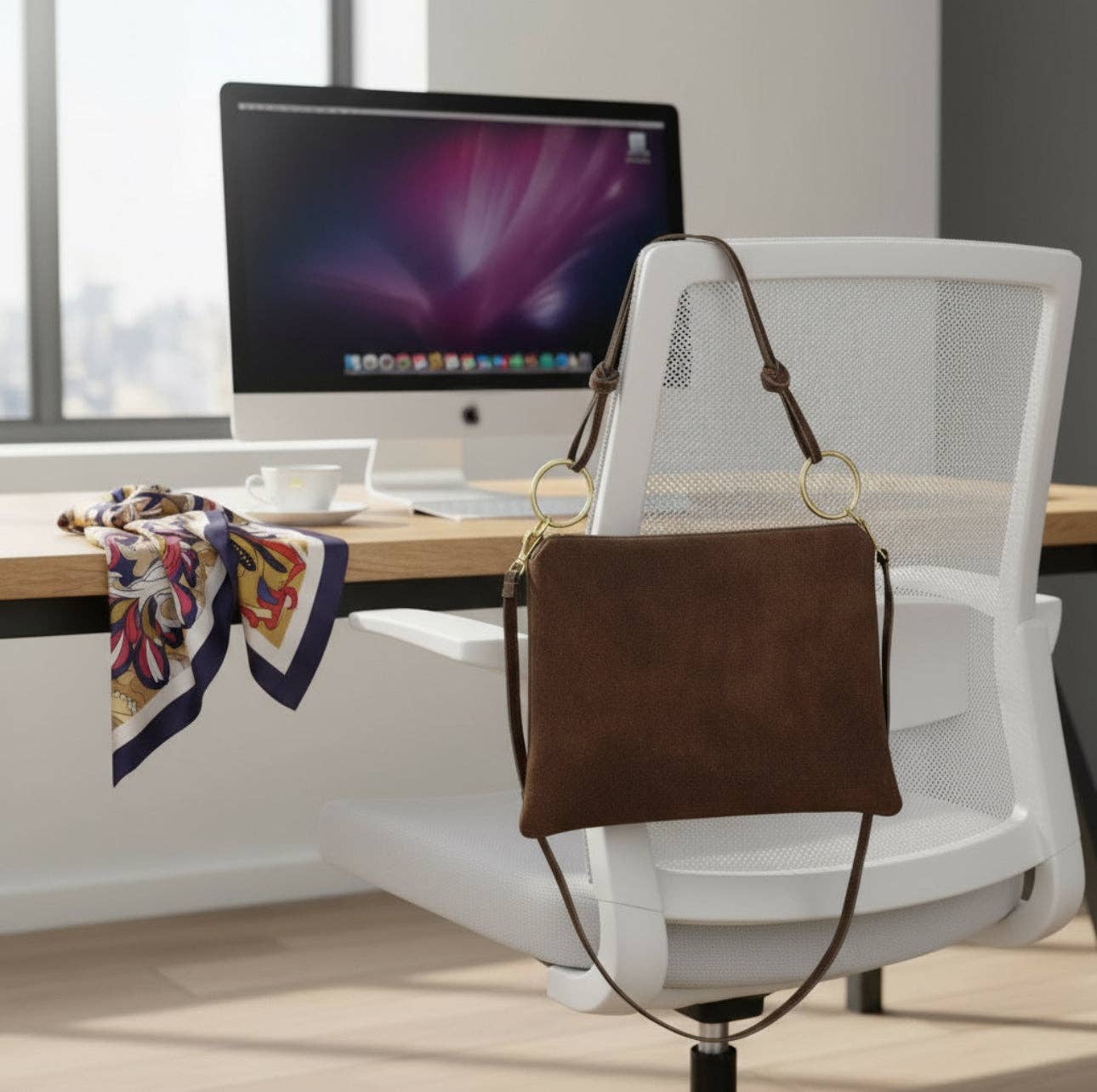 Suede Leather Shoulder Bag 171551