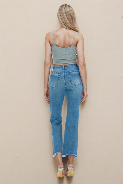 MID RISE CROP STRAIGHT LEG