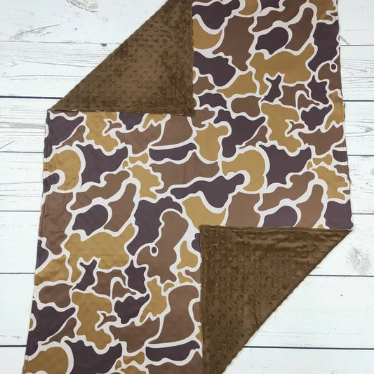 Baby Camo Blanket: Light Brown