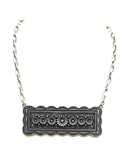 Western Flower Concho Metal plate