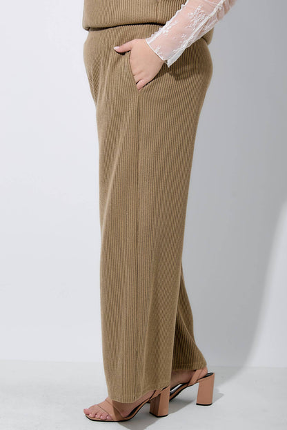 ELASTIC KNIT LONG PANTS