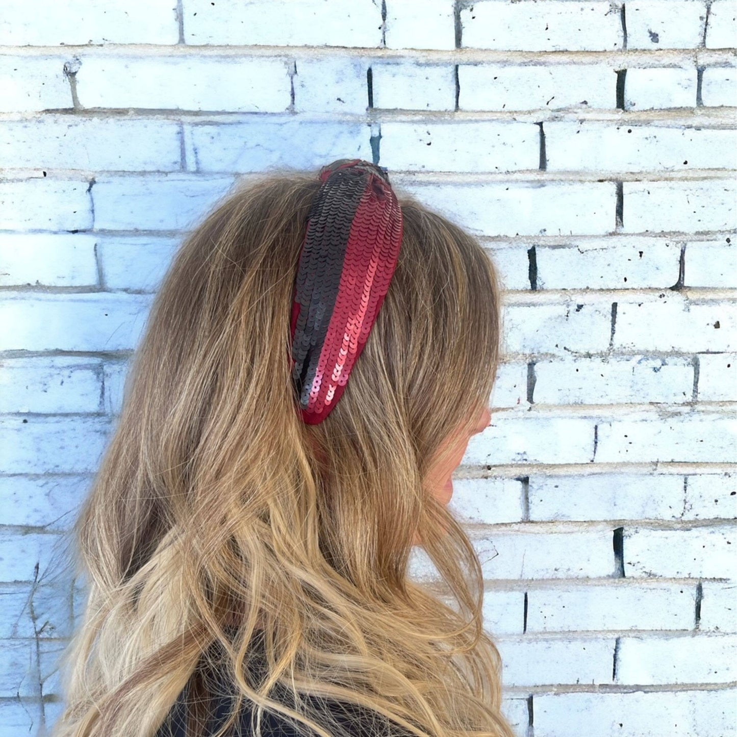 Football Headband, Game Day Headband, Sequin Headband