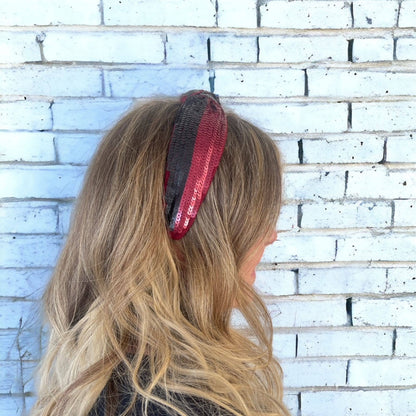 Football Headband, Game Day Headband, Sequin Headband