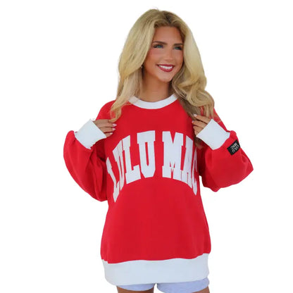 LULU MAC Colorblock Stitch Pullover
