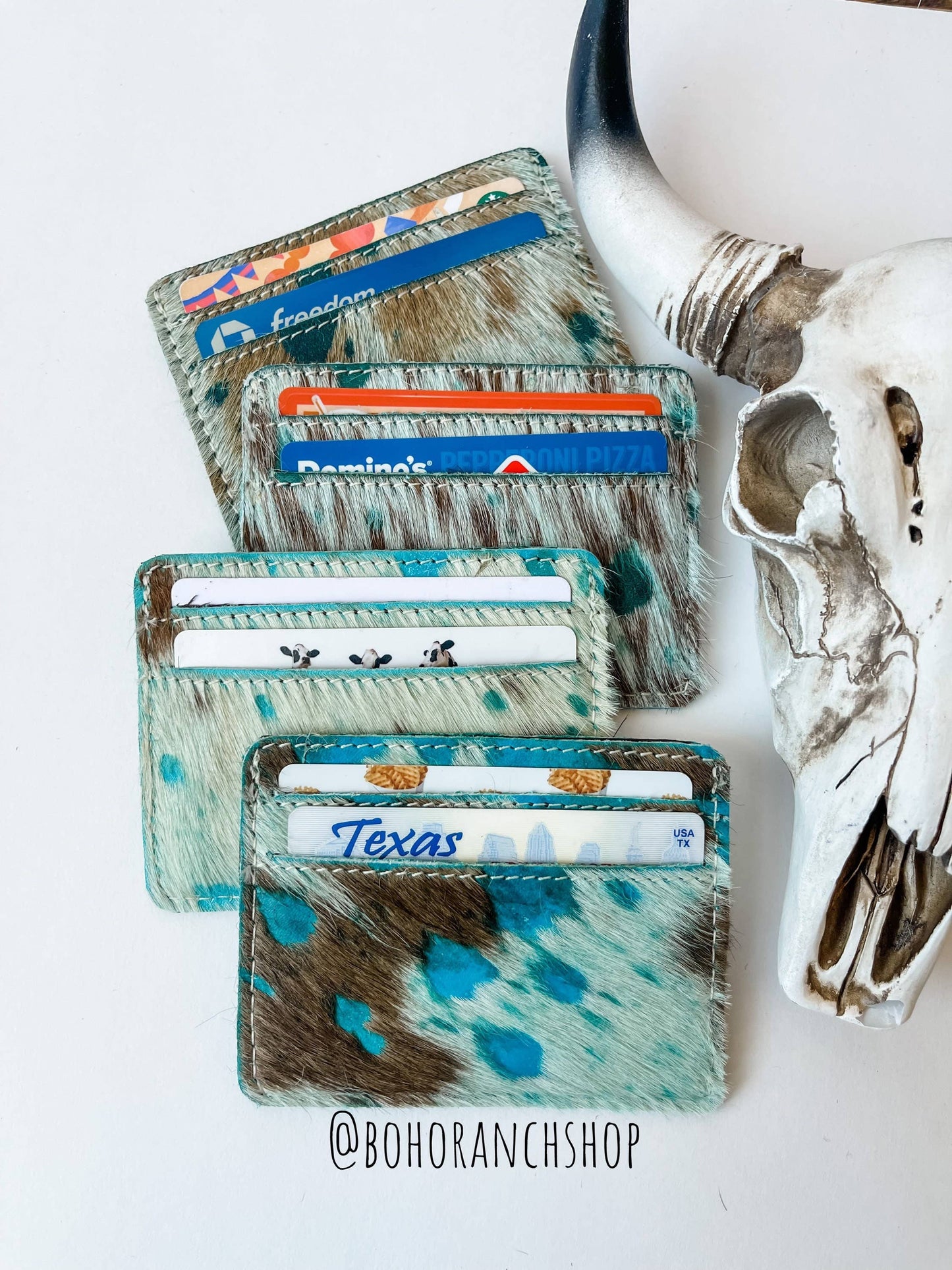 Western Cowhide Credit Card Holder - Money holder