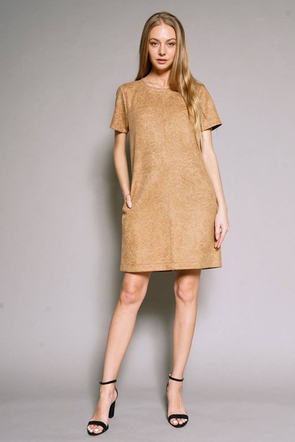 Cheetah Lined Suede Dress