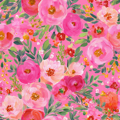 DARK PINK ENGLISH ROSES Tall Koozie