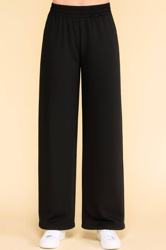 PLUS SIZE TEXTURE  STRAIGHT PANTS