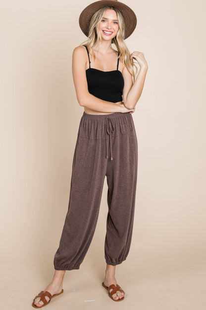 Plus Size Solid Knit Jogger Pants