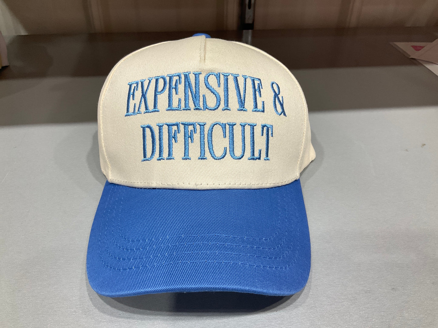 EXPENSIVE and DIFFICULT Embroidered Trucker Hat