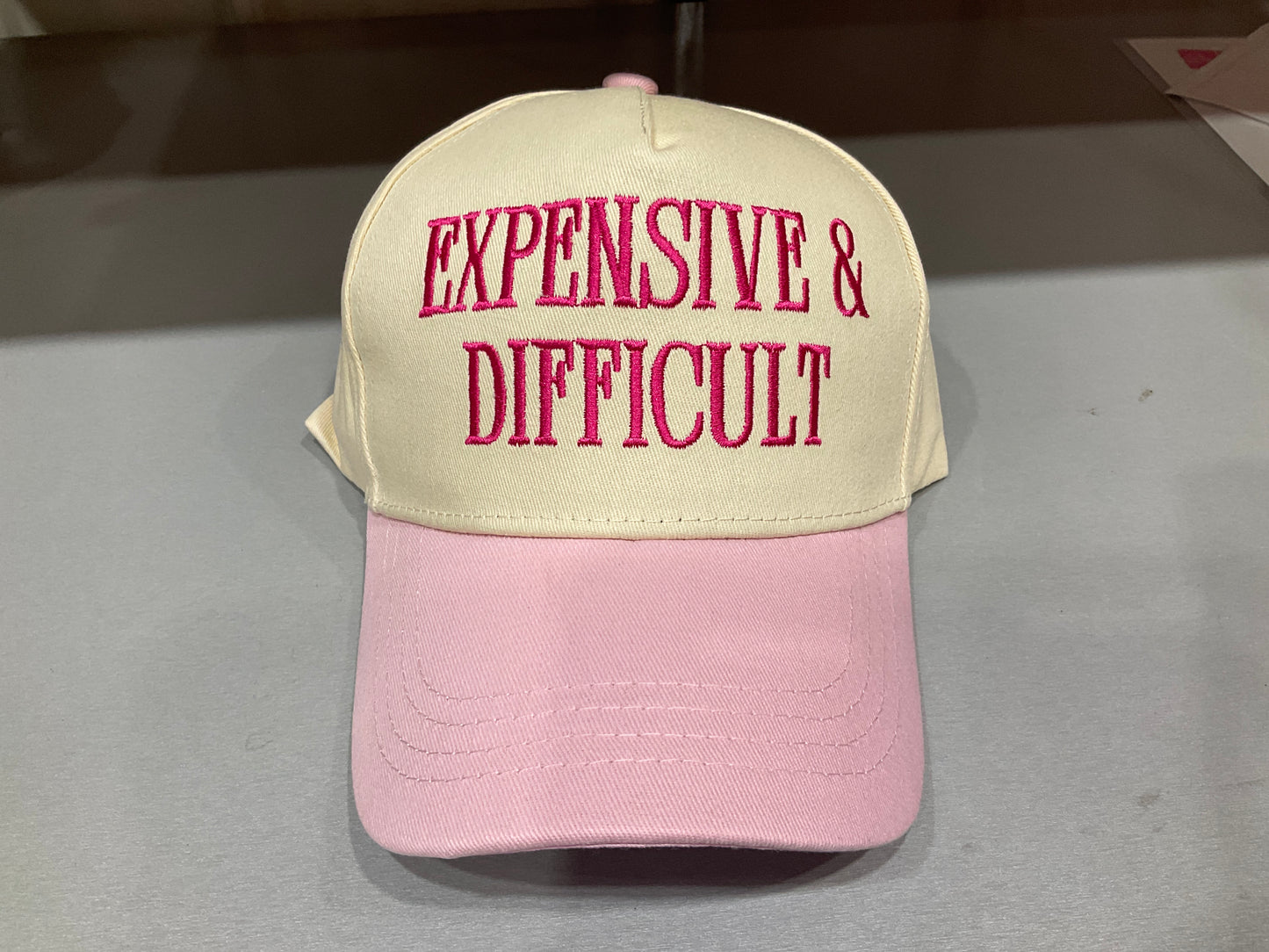 EXPENSIVE and DIFFICULT Embroidered Trucker Hat