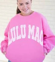 LULU MAC Puff Letter Sweatshirt