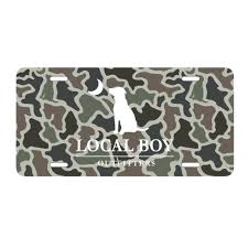 Local Boy Camo Dog License Plate