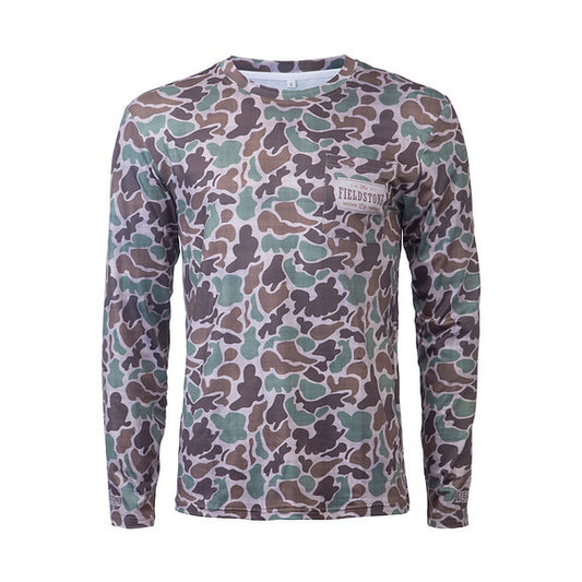 Dry Fit Pocketed Longsleeve Camo Tee Youth