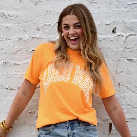 Lulu Mac Orange Checkered Comfort Colors Tee