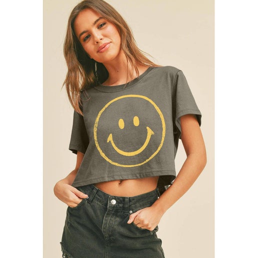 Smile Happy Face: Charcoal Grey