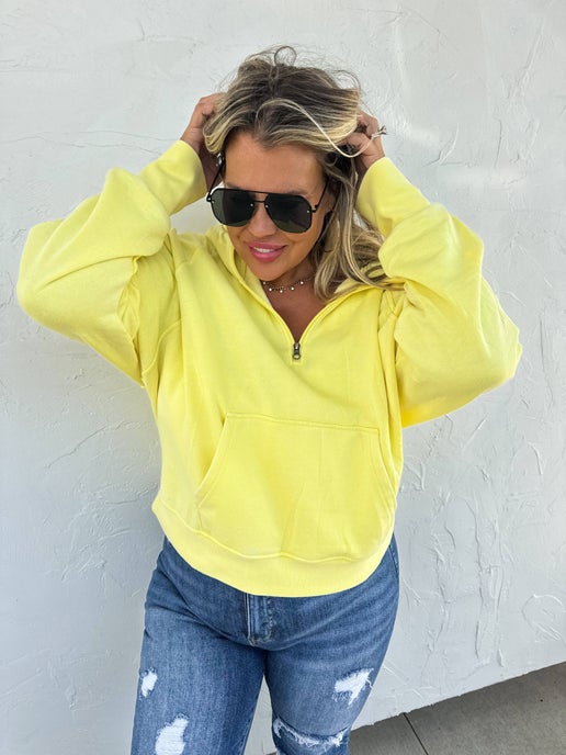 Fall Easy Does It Pullover: Yellow