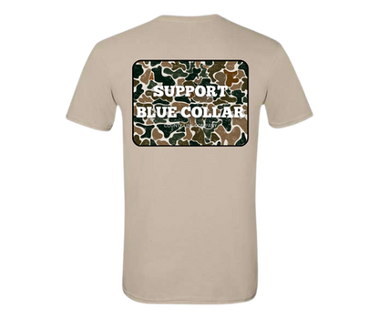 Support Blue Collar Tee - Retro Camo