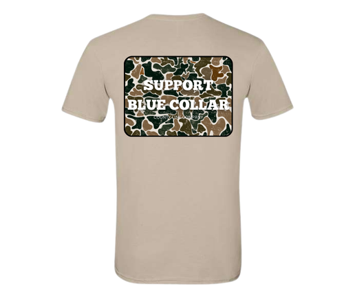 Support Blue Collar Tee - Retro Camo