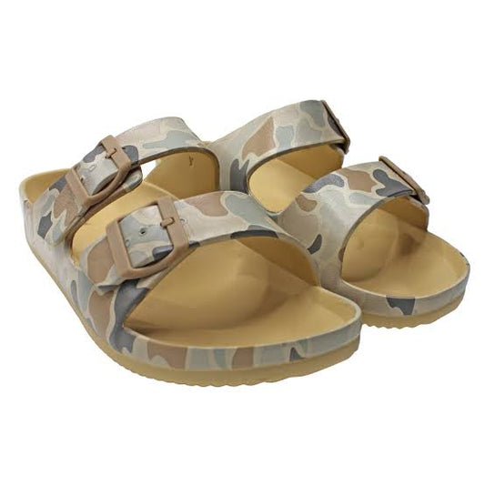 Local Girl Rubber Sandals Flora Camo