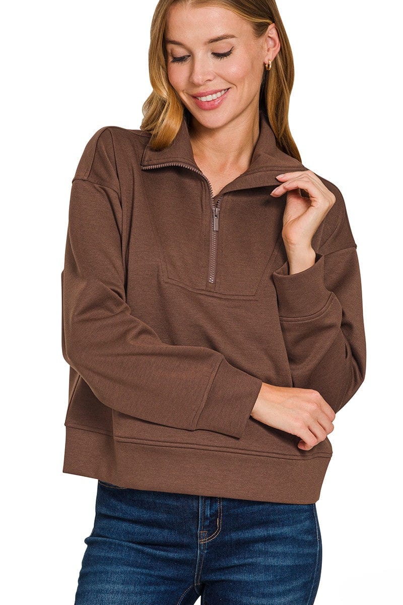 Plus Half Zip Scuba Pullover
