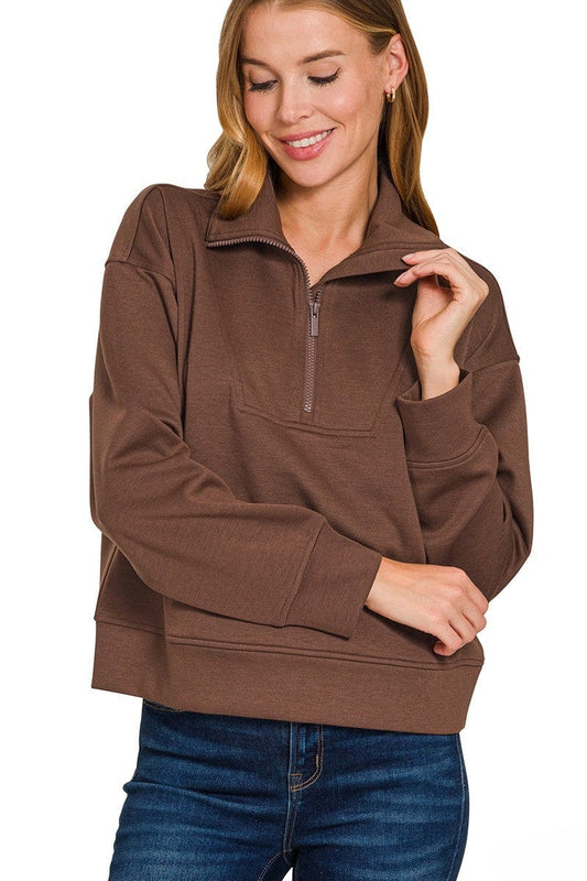 Plus Half Zip Scuba Pullover